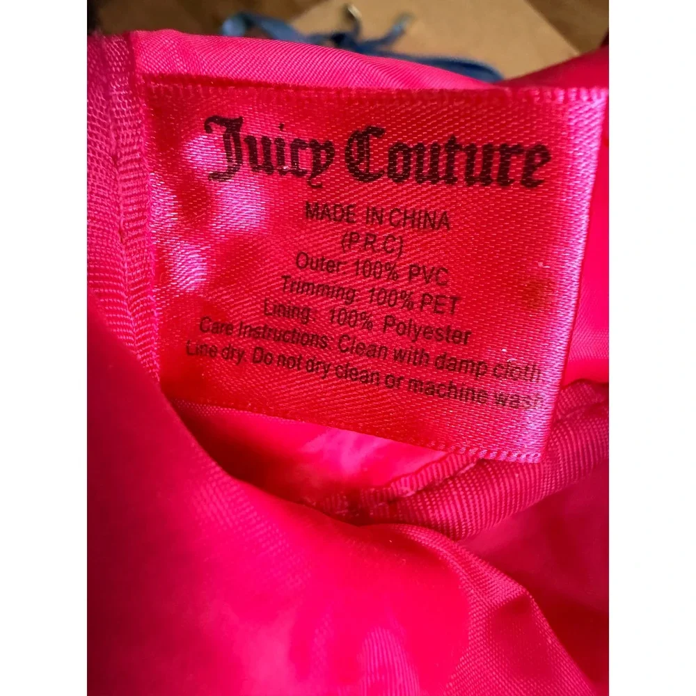 Juicy Couture Hot Pink Sequin Mini Backpack Gold Hug Me Heart Charm 12x12 Bag